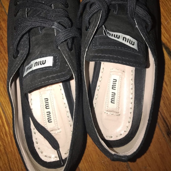 SOLD Miu Miu - Scamosciato black sneaker - Picture 8 of 8